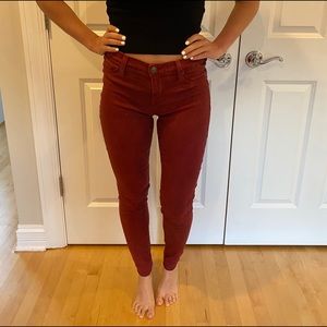 Red Hudson skinny jeans
